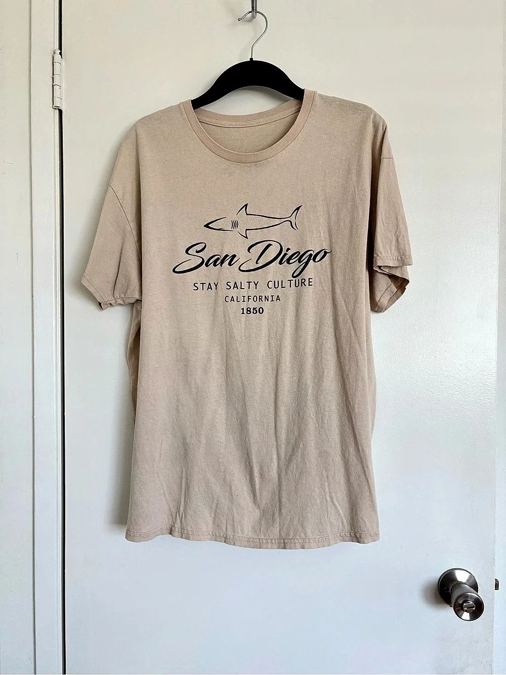 San Diego Graphic Short Sleeve Tee in Beige